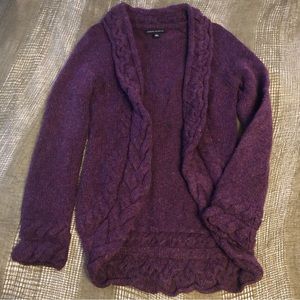 Purple knitted Banana Republic chunky sweater jacket